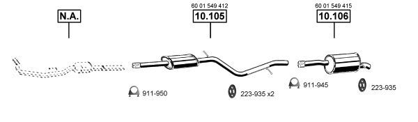 Išmetimo sistema ASMET DA100320