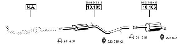 Išmetimo sistema ASMET DA100330