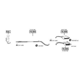 Išmetimo sistema ASMET FI160010