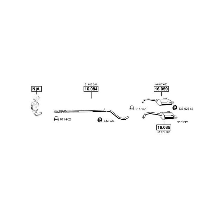 Išmetimo sistema ASMET FI160010