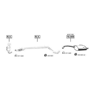 Išmetimo sistema ASMET FI160030