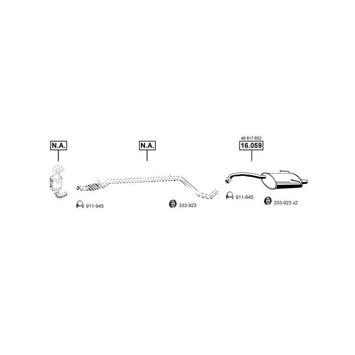 Išmetimo sistema ASMET FI160030