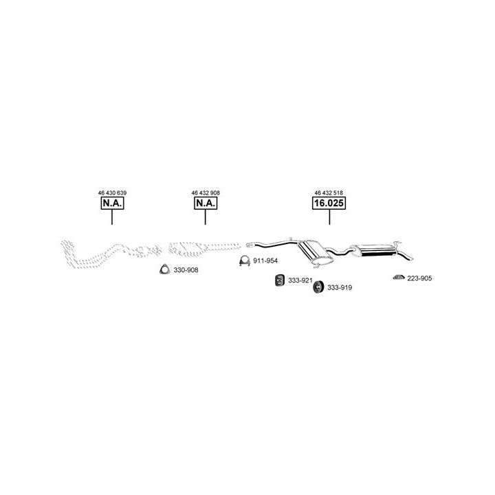 Išmetimo sistema ASMET FI160100