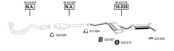 Išmetimo sistema ASMET FI160100