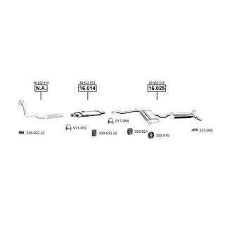Išmetimo sistema ASMET FI160200