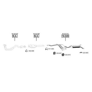 Išmetimo sistema ASMET FI160300