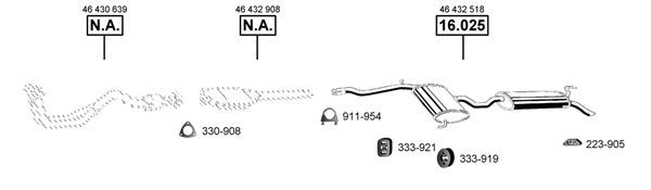 Išmetimo sistema ASMET FI160300