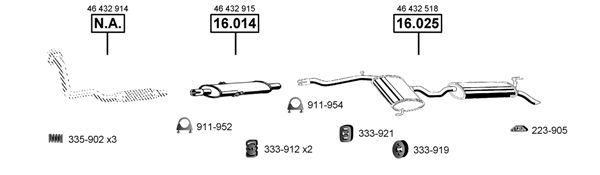 Išmetimo sistema ASMET FI160320