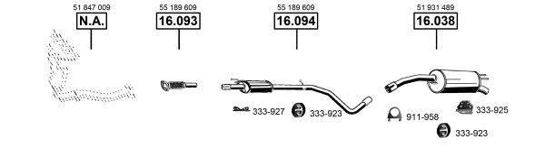 Išmetimo sistema ASMET FI160330