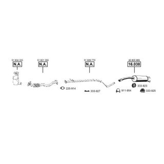Išmetimo sistema ASMET FI160350