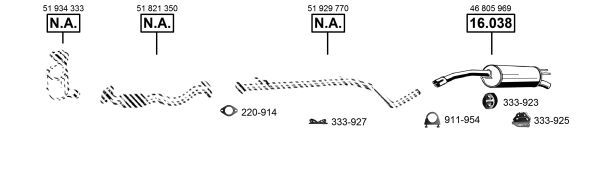 Išmetimo sistema ASMET FI160350
