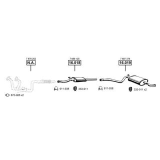 Išmetimo sistema ASMET FI160400