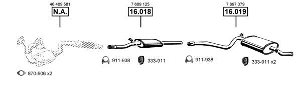 Išmetimo sistema ASMET FI160405