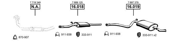 Išmetimo sistema ASMET FI160415