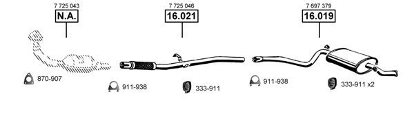 Išmetimo sistema ASMET FI160420