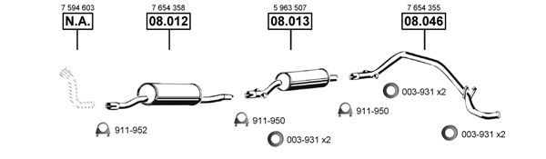 Išmetimo sistema ASMET FI160905