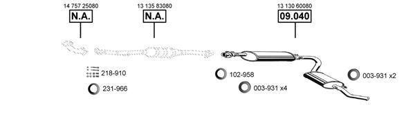 Išmetimo sistema ASMET FI160930