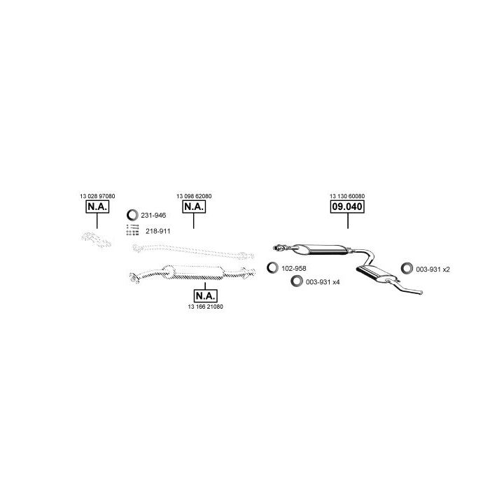 Išmetimo sistema ASMET FI160940