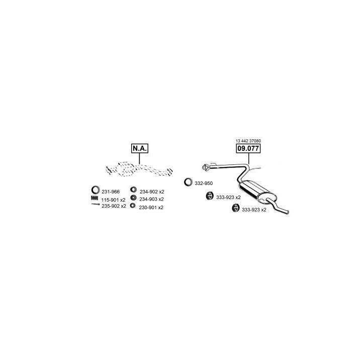 Išmetimo sistema ASMET FI160960