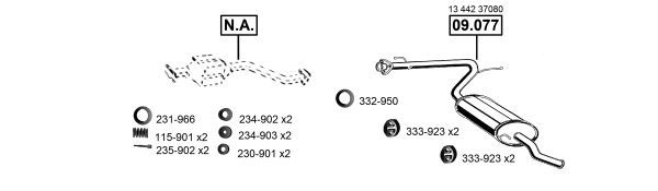 Išmetimo sistema ASMET FI160960