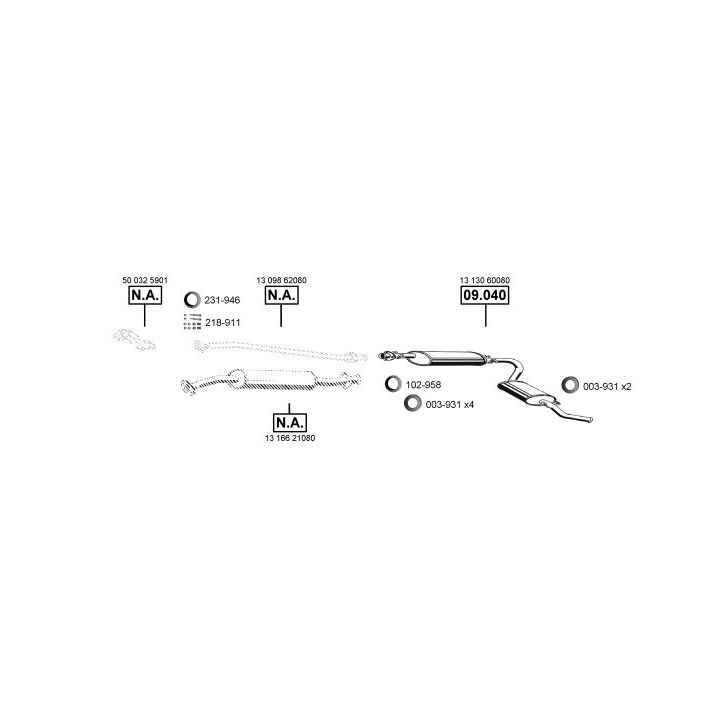 Išmetimo sistema ASMET FI160970