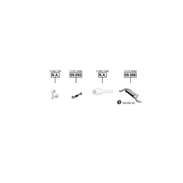 Išmetimo sistema ASMET FI161005