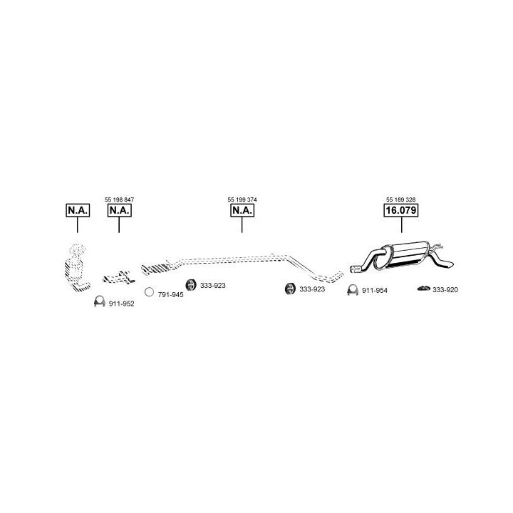 Išmetimo sistema ASMET FI161190