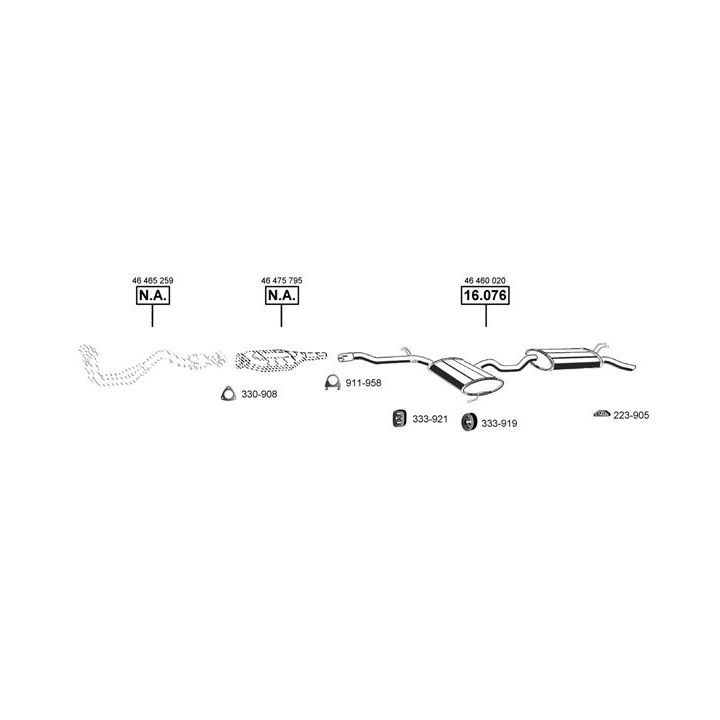 Išmetimo sistema ASMET FI161300