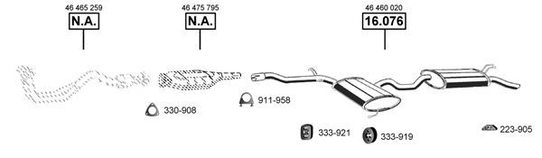 Išmetimo sistema ASMET FI161300