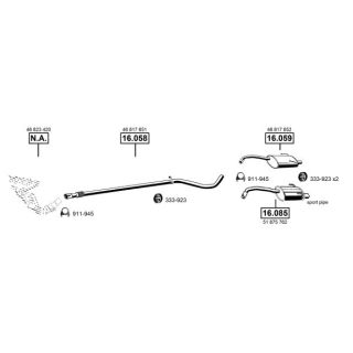 Išmetimo sistema ASMET FI161700