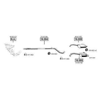 Išmetimo sistema ASMET FI161755