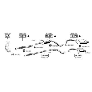 Išmetimo sistema ASMET FI161780