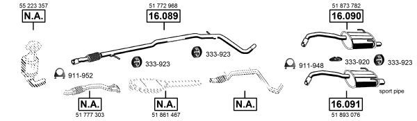 Išmetimo sistema ASMET FI161785