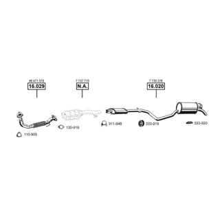 Išmetimo sistema ASMET FI161920