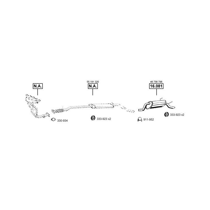 Išmetimo sistema ASMET FI162210