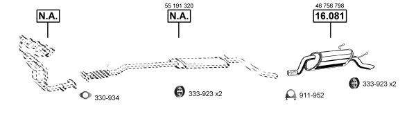 Išmetimo sistema ASMET FI162210
