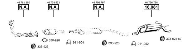 Išmetimo sistema ASMET FI162260