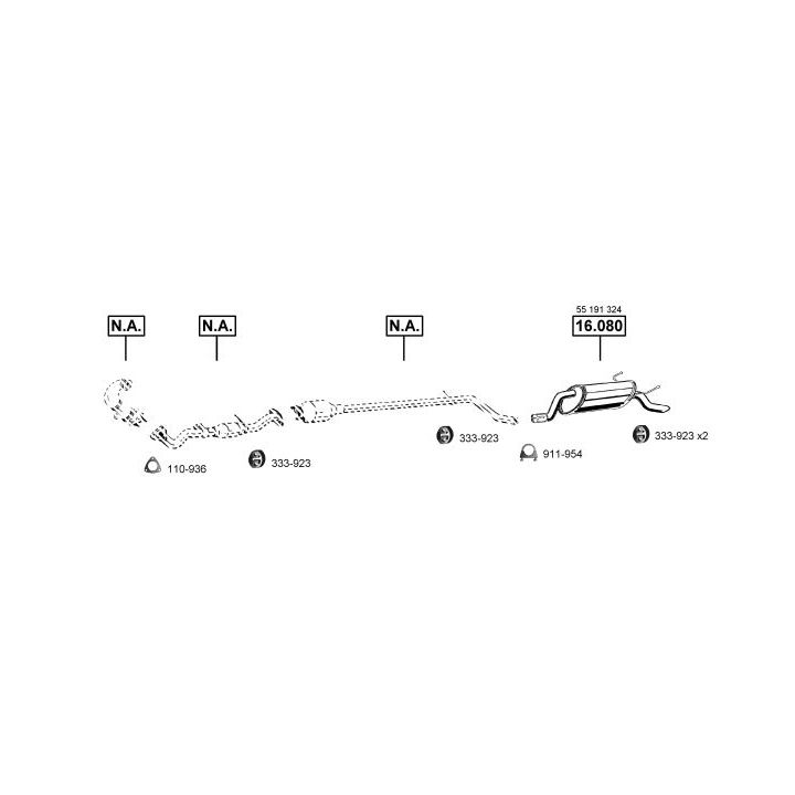 Išmetimo sistema ASMET FI162270
