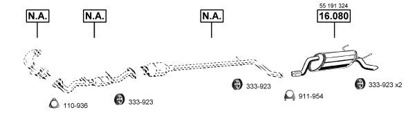 Išmetimo sistema ASMET FI162270