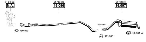 Išmetimo sistema ASMET FI162370