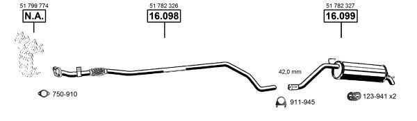 Išmetimo sistema ASMET FI162380