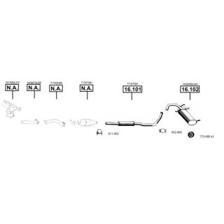 Išmetimo sistema ASMET FI162875