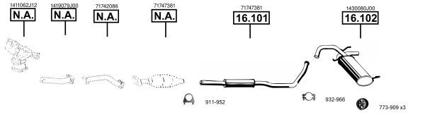 Išmetimo sistema ASMET FI162875