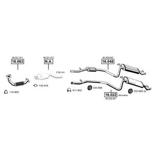 Išmetimo sistema ASMET FI162905