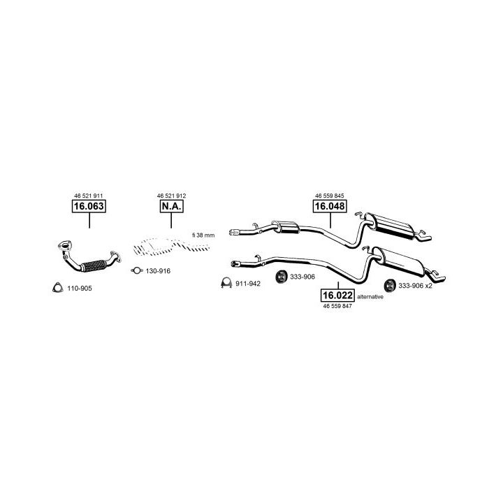Išmetimo sistema ASMET FI162905