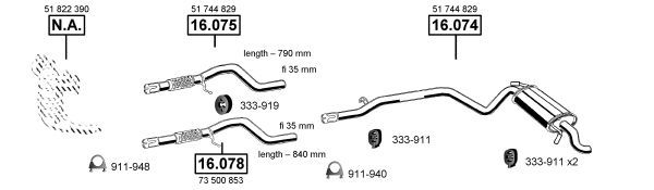 Išmetimo sistema ASMET FI162915