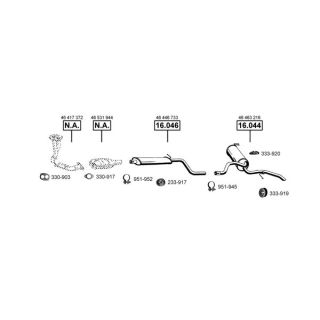 Išmetimo sistema ASMET FI163005