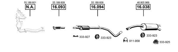 Išmetimo sistema ASMET FI163012