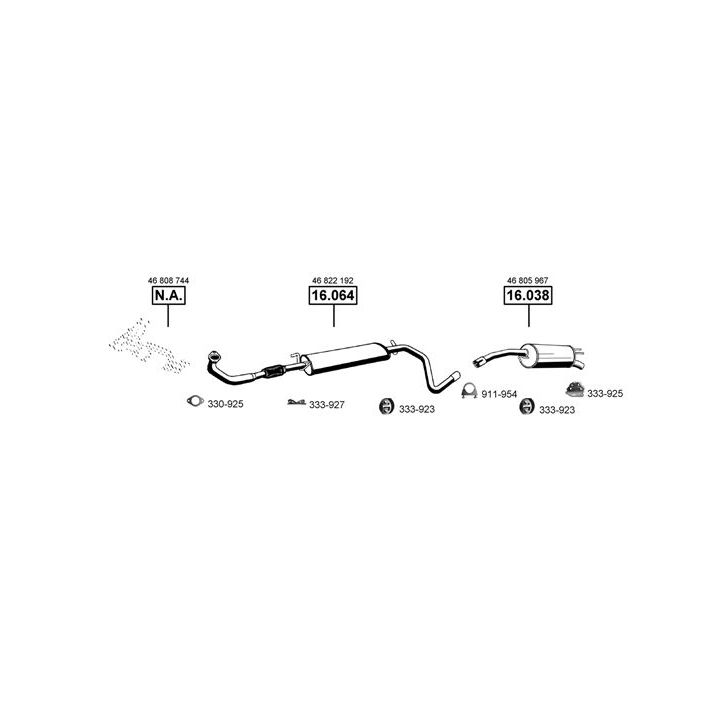 Išmetimo sistema ASMET FI163015