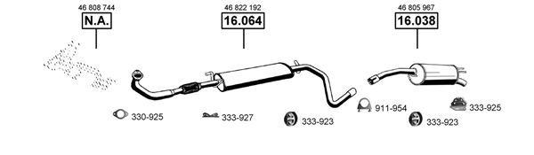 Išmetimo sistema ASMET FI163015